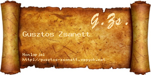 Gusztos Zsanett névjegykártya