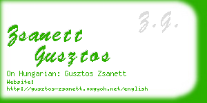 zsanett gusztos business card